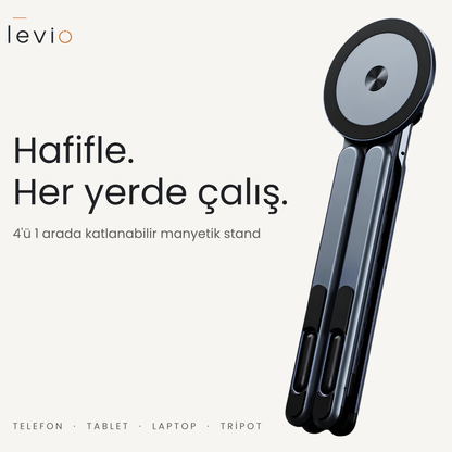 Levio Arc — 4'ü 1 Arada Katlanabilir Manyetik Stand